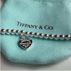 Tiffany & Co. Silver Heart Charm Bracelet